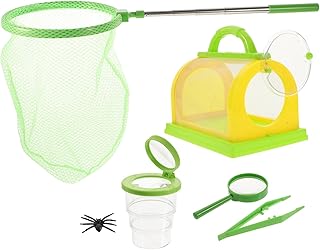 Bug Catching Kit Outdoor Adventure with Magnifying Glass Safe Plastic Insect Gathering Tools for Boys and Nature Exploration and Observation
