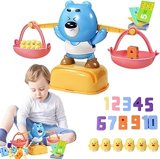 Bear Scale,Balance Scale For Kids | Cartoon Funny Bear Balance Math Game 12 Ducks | Educational Counting Number Toy for Nursery, Kids Scale