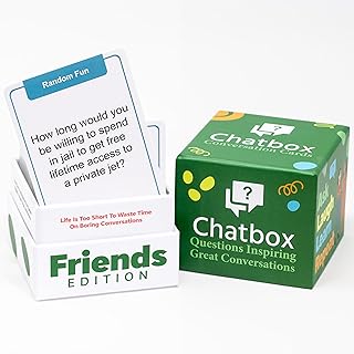 Chatbox Friends Edition Conversation Card Game for Adults and Teens 15+, Fun Party and Travel Game with Thought Provoking Questions, Group Table Game for Friends, Game Nights and Hangouts