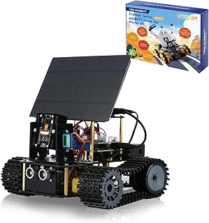 ESP32 Smart Camera Solar Robot Tank Car Kit, STEM Toy Robotics Kit for Kids Age 8-16 Boys Girl, APP & Remote Control 4WD Car with 3MP Camera, Arduino Educational Science Coding Kit Gift for 12+ Teens