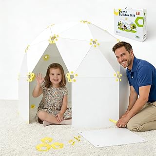 Fort Building Kit for Kids Ages 5+, 386 PCS Large Family DIY STEM Castle Construction Set 59″ x 47″, Hands-On Engineering Play Toy, Parent-Child Cooperative Indoor & Outdoor Building Activity