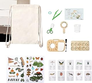 Kids Adventure Kit, Plant Microscope Educational Gear Set, Outdoor Exploration Kit for Teen Students, Fun Learning and Hands-On Discovery for School, Birthday, Camping, Garden, Backyard Activities