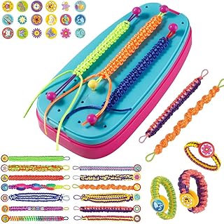 LOOKLEBE Arts and Crafts for Kids Age 6-12 Friendship Bracelet Making Kit for Girls - Best Birthday Gifts Ideas for Girl 6 7 9 10 11 Year Old - Popular Bracelets String Maker Toys Set