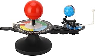 Solar System Model Sun Earth Moon Astronomy Educational Toy for Kids Science Learning PVC Material DIY Kit with Rotating Handle and Four Seasons Plate