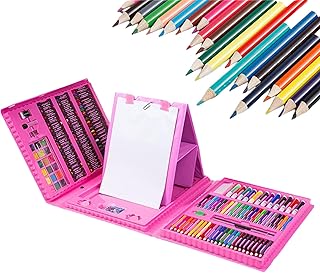Kid Drawing Pen - Portable Coloring Painting Set, Quick Dry Art Pencil Kit with Storage Case, Sketchs Marker Collection, Craft Learning Supply Gift for Artist Kids Boys Girls