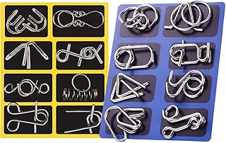 Metal Wire Puzzle Set – Educational Toys Mind Test, Modern, Game 16 Pieces Intelligence, Brain Teaser Puzzles Home Office | Home Office School Travel Kids Teens Adults Party Favors