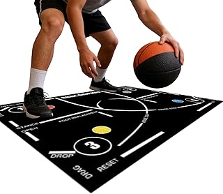 Genérico Basketball Dribbling Mat | Exercise Equipment for Sports with Ball,Tread Zones for Basketball Practice | for Kids and Adults, Players & Coaches, Home &