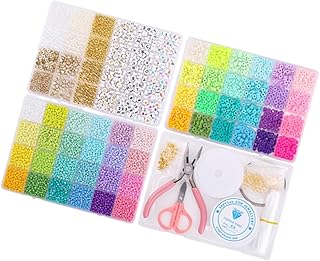 Seedes Beads for Jewelry Making,Friendship Bracelet Kits with Alphabets Letter Beads Star Bead for DIYS Art and