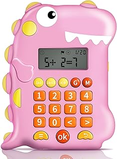 Math Games for Kids Ages 5-12, Portable Kids Calculator Toy, Addition Subtraction Multiplication Division Practice, 4 Logic Modes, 100,000 Questions, Fun Educational Math Toy