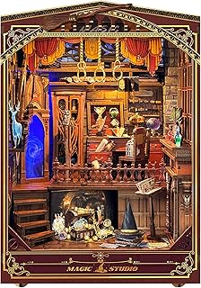Book Nook Kits for Adults, Booknook DIY Miniature House Kit, Mini House Bookshelf Decor 3D Wooden Puzzle, Birthday Gift for Family, Friends - Magic Studio