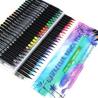 Color Watercolor Markers for Drawing Felt-Tip Pens Set for Water Coloring Brush Pen for Lettering Art Supplies