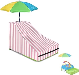 Kids Water Table Cover,Outdoor Heavy Duty 600D Waterproof Toddler Water Play Table Cover,Compatible with Waterpark Wonders Two-Tier Water Table Pink