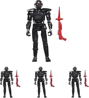 STAR WARS Epic World of Action Dark Trooper, 4-Inch Action Figure & Accessory, The Mandalorian Toys for Boys & Girls, Christmas Stocking Stuffer Gifts, Ages 4+ (Pack of 4)