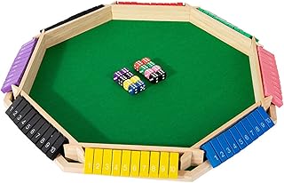 2-8-Player Shut The Box Game – Wooden Close The Box Math Game with Dice, Educational Family Board Game for Learning Addition & Strategy, Multi-Color 1-10 Number Blocks