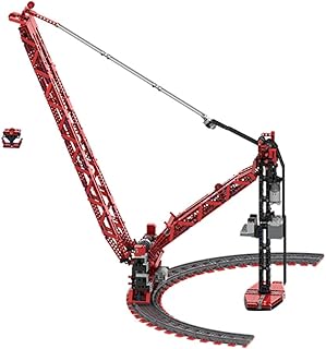 Motorized Circular Track Crane Building Set, Technic Engineering Model, Remote Control Construction Kit, STEM Gift for Adults Men 16+ (1198Pcs)