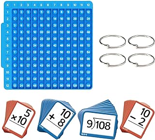 Math Cards – Learning Toys With Board, Multiplication Division Addition Subtraction Flash Cards, Colorful Number Design, Durable Card Material, Interactive Counting Play | Boys Girls Ages 1-6 Kinderga