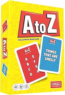 Viral Studios A to Z – Fast-Paced Word Game for Families & Game Nights – Race The Timer, Flip Letters & Shout Answers – Fun Card Game for Kids, Teens & Adults, Ages 8+, 2+ Players