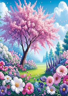 1000 Piece Jigsaw Puzzle, Spring Scenery Adult Puzzles, Jigsaw Puzzle 1000 Pieces for Adults, Blooming Flowers Puzzles for Adults 1000 Pieces Home Decor Finished Size 19.5 x 27.5 Inch