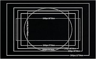 Jigsaw Puzzle Mat, Roll Up Black Felt Puzzel Board Keeper, Storage for 3000Pcs Puzzles, 55.11 x 39.47 Inch(Black)