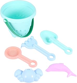 BESPORTBLE Colorful Beach Sand Bucket Set with Castle Design Plastic Beach for Boys Outdoor Sandbox Play Random Color