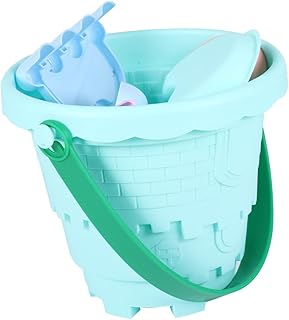 Colorful Plastic Beach Bucket Set, Sandcastle and Ice Cream Pails for Boys, Outdoor Sandbox Play and Beach Games Accessories, Random Style Random Color