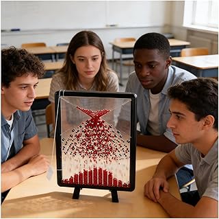 Galton Board Desk Toy Large Probability Demonstration Model with Beads for Physical School Laboratory Teaching