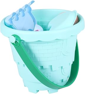 Colorful Beach Bucket Set, Plastic Sandcastle Molds with Shovel and Rake, Suitable for Boys and Ages, Outdoor Beach and Sandbox Play Random Color