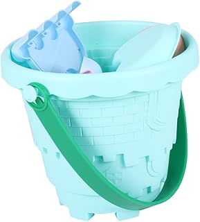 Beach Bucket Set for Boys, Colorful Plastic Sand Castle Pail, Random Style Outdoor Beach for Sandbox Play and Pool Fun Random Color