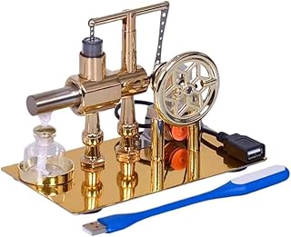 lluofeng Stirling Engine Generator Model, Metal Steam Physics Experiment Kit for Science Education Toy