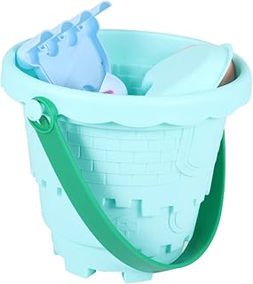 Colorful Plastic Beach Bucket Set with Castle Mold, Sand Play Tools for Boys, Random Style Beach for Outdoor Sandbox Fun Random Color