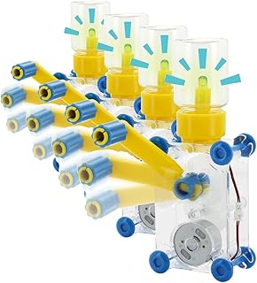 Tenergy ODEV Dynamo Lantern Educational STEM Building Toy, Hand Cranked Power Generator, Light Bulb Science Experiments Kits for Kids Age 14+ (Pack of 4)