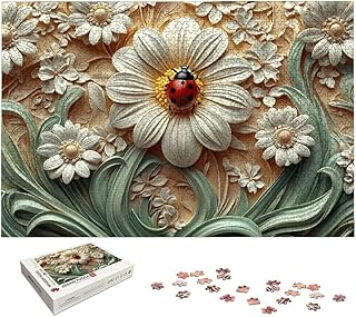 Daisy Puzzle 1500 Pieces, Flower Puzzles for Adults 1500 Pieces, Wooden Puzzle for Adults, Jigsaw Puzzles with Exquisite Packaging Box, Challenging Game for Families, Gifts for Women/Men, -6819