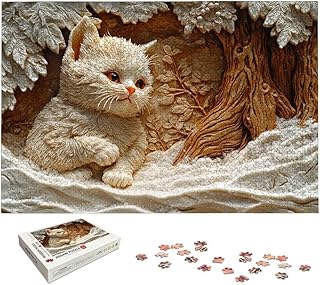 Cat Puzzle 2000 Pieces, Winter Puzzles for Adults 2000 Pieces, Wooden Puzzle for Adults, Jigsaw Puzzles with Exquisite Packaging Box, Challenging Game for Families, Home Decor, Gifts for Women, -6811