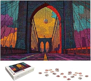 Brooklyn Puzzle 4000 Pieces, Landscape Puzzles for Adults 4000 Pieces, Wooden Puzzle for Adults, Jigsaw Puzzles with Exquisite Packaging Box, Challenging Game for Families, Gifts for Women/Men, -6817