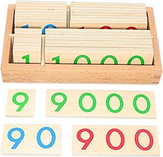 Montessori Wooden Number Puzzle | Educational Counting Toys Math Game | Preschool Learning Cards Educational Toy,S