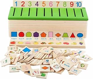 Montessori Wooden Multi-Function Knowledge Classification Box Digital Shape Fruit Animal Pattern Pairing Educational Toys