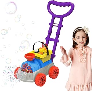 Bubble Lawnmower | Automatic Push Electric Blowing Toy,Kids Bubble Blower Maker Machine - for Outdoor Backyard Party Christmas Birthday Easter Boys Girls Bath Shower