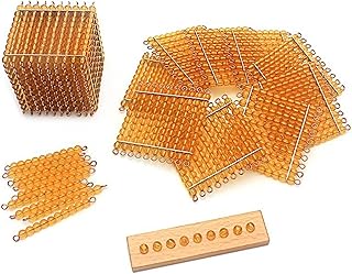 Montessori Wooden 1-10 Colored Bead Sorting Rack Teaching Aids Children's Early Education Mathematical Calculation Toy,B