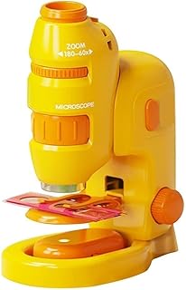 Digital Microscope Microscope Set for Kids Portable Pocket Microscope with LED Light, for Students Experiment Educational