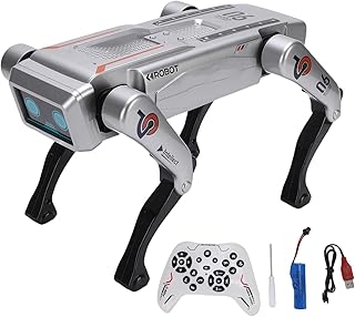 Diyeeni Programmable Robot Dog, AI Smart Robotic Pet with Voice & Remote Control, Interactive Design Quadruped STEM Toy, Durable & Safe for Kids Learning Coding