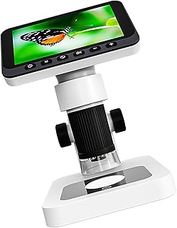 Participatory Educational Toy Microscope for with 1000x Enlarge Large Screen 720P Camera and Video Seize for Discovery Science Set
