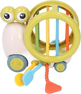Shape Sorter Pull String Toy Fine Motor Skill Educational Silicone Pull String Sensory Toy for Toddlers Yellow Abilities Allowing Infants to Geometric Development Early (Green)