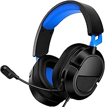 Gaming Headset for PS5、PS4、Xbox Series X、Xbox Series S/One、PC、PS5Pro 207g Headset with Clear Mic for Work 𝟐𝟎𝟐𝟔 𝐔𝐩𝐠𝐫𝐚𝐝𝐞 Wired Gaming Headphones with Mic、3.5mm Splitter、79in Cable.Gamer Gifts