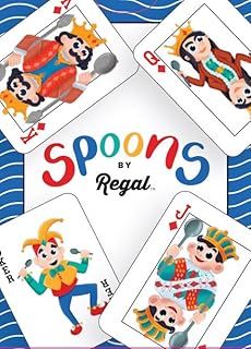 Regal Games Spoons Card Games for Kids - Spoons Game, Deck of Cards, Fun Family Games for Kids and Adults, Playing Cards, Game Night, Travel Games, 3-5 Multi-Player Card Game, Games for Adults