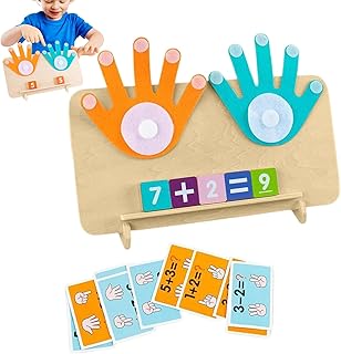 Wooden Math Blocks - Educational Manipulatives Learning Toy, Hand Eye Coordination Support, Fine Motor Skills Comfort, Gear Compact Category, Classroom Accessories for Boys, Girls, Children