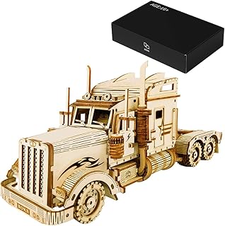 3D Wooden Puzzle for Adults, 1/40 Scale Heavy-Duty Truck 3D DIY Wooden Assembly Model Vehicle Jigsaw Puzzle, Creative Display & Gift (286PCS+)