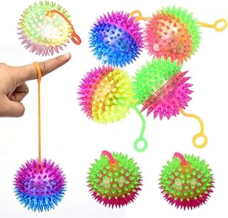 Light Up Ball - Elastic Bouncy Toy, Glowing Game with Motion, LED Sensory with Detail, Accessories, Christmas Party Birthday Easter, Stocking Stuffers Boys Girls Indoor Outdoor