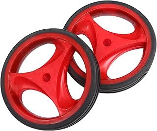 Mikinona Bike Training Wheels Set with Bracket Red Mute Balance Auxiliary Wheels for 12-20 Inch S Bicycle for Boys and Riding Stability
