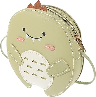 OFFSCH DIY Pu Leather Bag Making Kit Dinosaur Shape Knitting Set and Adults, Green Handcrafted Shoulder Bag Supplies for Crafting Fashion Tote and Handmade Accessories