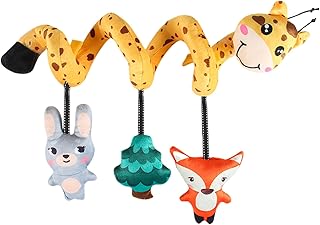 Car Seat Toys, Musical Stroller Toys, High Contrast Interactive Toy with Engaging Features, Durable Sensory Stimulation Toy for Entertainment, Visual Stimulation, and Cognitive